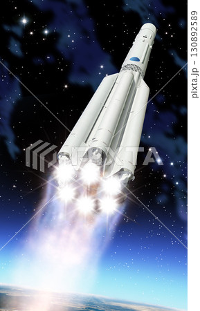 Space rocket lift off 130892589