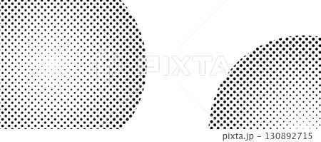 Halftone pattern features a gradient effect, with varying density of dots. 130892715