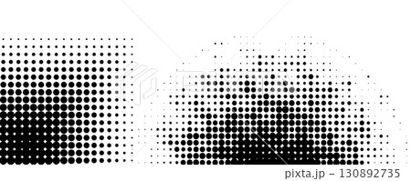 Halftone pattern features a gradient effect, with varying density of dots. Halftone Effect. 130892735