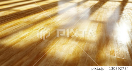 Sunlit Wood Floor Texture. 130892784