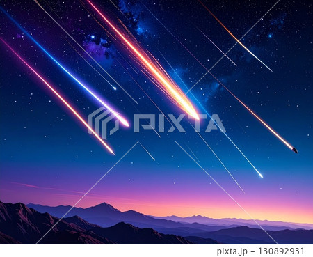 宇宙の流星の背景 130892931