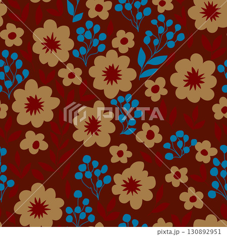 Floral brush strokes seamless pattern design for fashion textiles, graphics, backgrounds and crafts Floral brush strokes seamless pattern design for fashion textiles, graphics, backgrounds and crafts 130892951