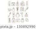 Organic Beauty Line Icons Set (20 items) 130892990