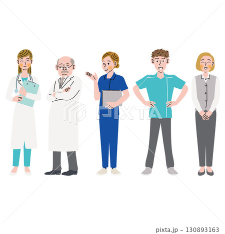 医療分野で働く人々 130893163