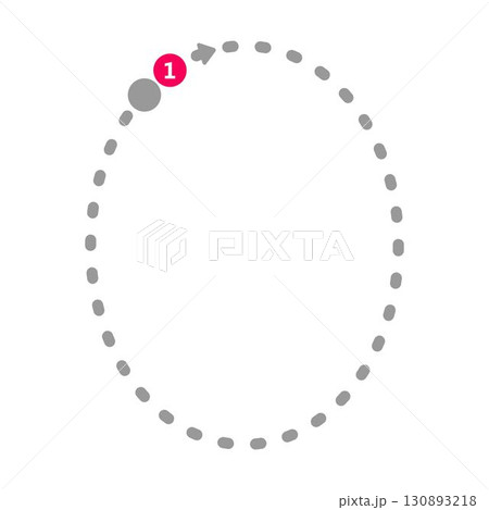 Tracing alphabet letter o lowercase prewriting dotted line element for kindergarten and preschool kids worksheet for handwriting practice activity 130893218