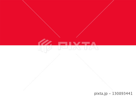 Flag of Indonesia with Red and White Colors vector illustration. 130893441