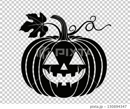 Halloween pumpkin silhouette material Jack-o'-lantern 130894347
