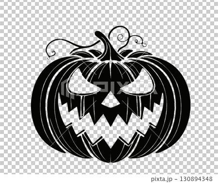 Halloween pumpkin silhouette material Jack-o'-lantern 130894348
