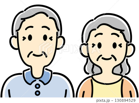 笑顔の高齢夫婦② 130894529