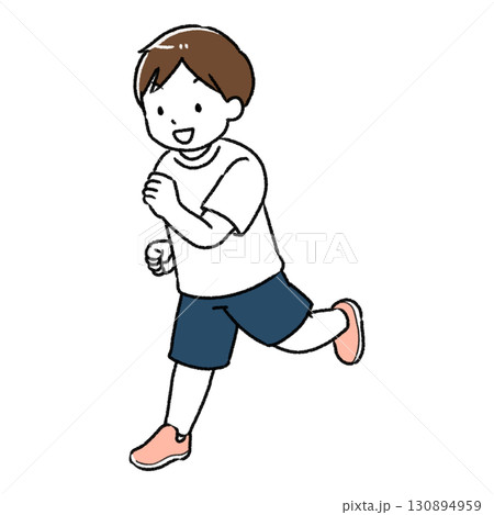 走る男の子 130894959