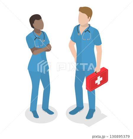 3D Isometric Flat Illustration of Emergency Services. Item 3 3D Isometric Flat Illustration of Emergency Services. Item 3 130895379