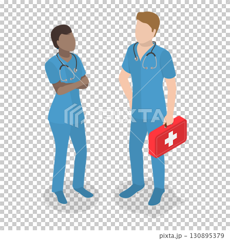 3D Isometric Flat Illustration of Emergency Services. Item 3 3D Isometric Flat Illustration of Emergency Services. Item 3 130895379