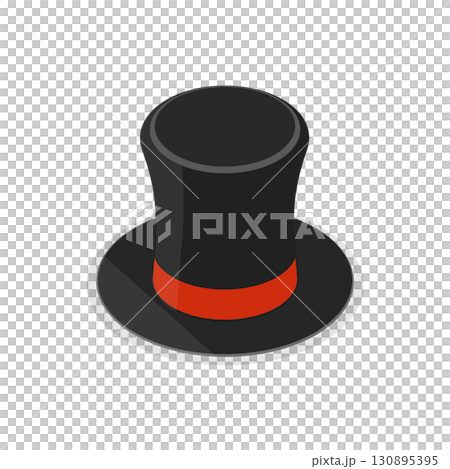 3D Isometric Flat  Set of Hats. Item 9 130895395