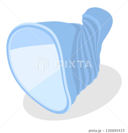3D Isometric Flat Set of Plastic Waste. Item 9 3D Isometric Flat Set of Plastic Waste. Item 9 130895415