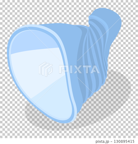 3D Isometric Flat  Set of Plastic Waste. Item 9 130895415