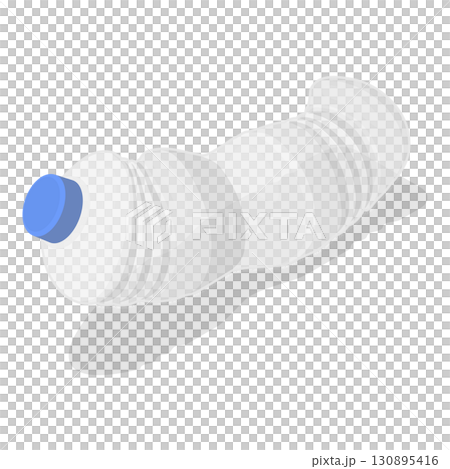 3D Isometric Flat Set of Plastic Waste. Item 12 3D Isometric Flat Set of Plastic Waste. Item 12 130895416
