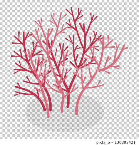 3D Isometric Flat  Set of Seaweeds. Item 7 130895421