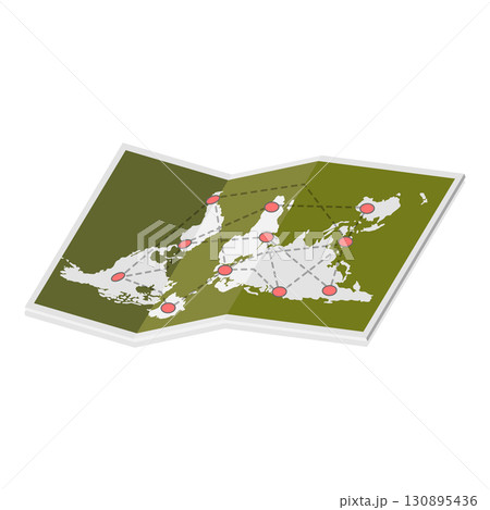 3D Isometric Flat  Illustration of Millitary Collection. Item 18 130895436
