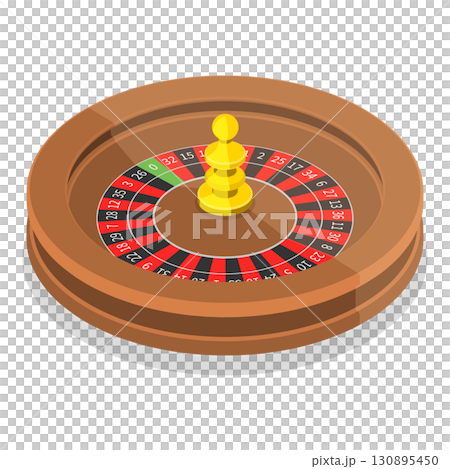 3D Isometric Flat  Set of Casino Elements. Item 11 130895450