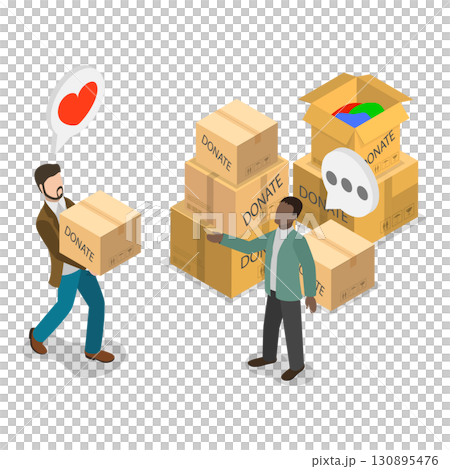 3D Isometric Flat Illustration of Recycling And Donation. Item 6 3D Isometric Flat Illustration of Recycling And Donation. Item 6 130895476