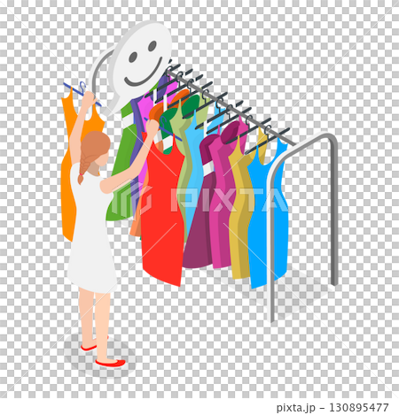 3D Isometric Flat Illustration of Recycling And Donation. Item 7 3D Isometric Flat Illustration of Recycling And Donation. Item 7 130895477