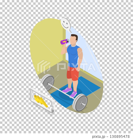 3D Isometric Flat Illustration of Increas Training Power And Productivity. Item 2 3D Isometric Flat Illustration of Increas Training Power And Productivity. Item 2 130895478