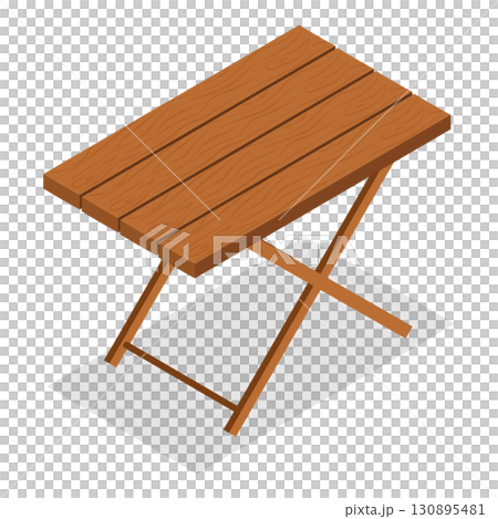 3D Isometric Flat  Illustration of Tables Collection. Item 3 130895481
