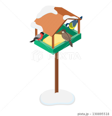 3D Isometric Flat  Illustration of Winter Collection. Item 7 130895518