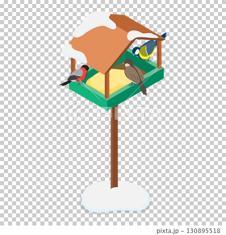3D Isometric Flat  Illustration of Winter Collection. Item 7 130895518