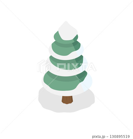 3D Isometric Flat  Illustration of Winter Collection. Item 8 130895519