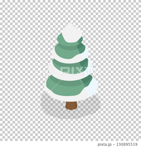 3D Isometric Flat  Illustration of Winter Collection. Item 8 130895519