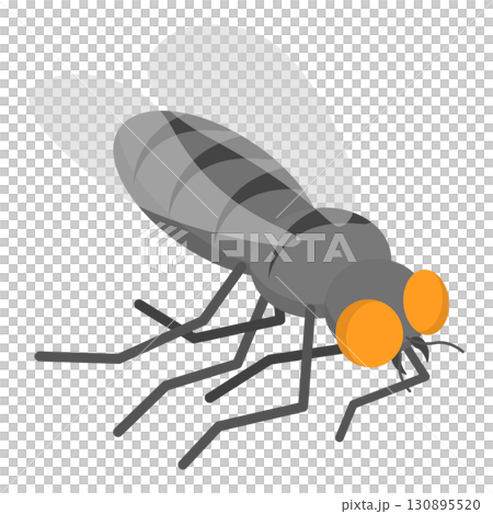 3D Isometric Flat Set of Houseflies. Item 1 3D Isometric Flat Set of Houseflies. Item 1 130895520