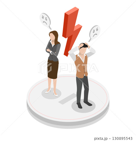 3D Isometric Flat Illustration of Mediation. Item 3 3D Isometric Flat Illustration of Mediation. Item 3 130895543
