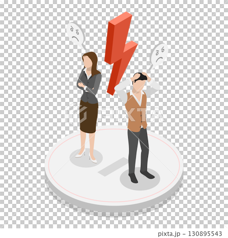 3D Isometric Flat Illustration of Mediation. Item 3 3D Isometric Flat Illustration of Mediation. Item 3 130895543
