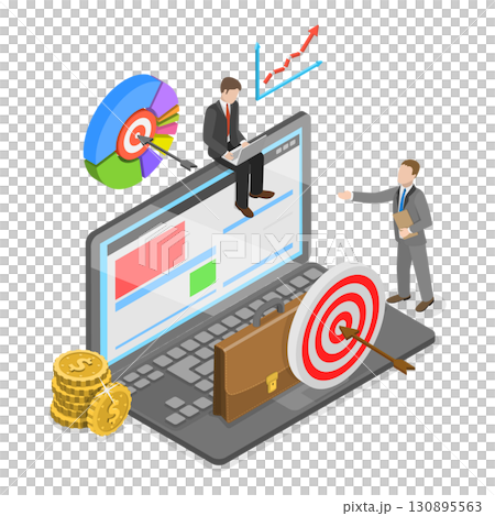 3D Isometric Flat  Illustration of B2B. Item 1 130895563