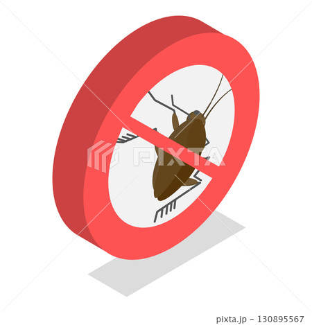 3D Isometric Flat  Illustration of Disinfection Service. Item 2 130895567
