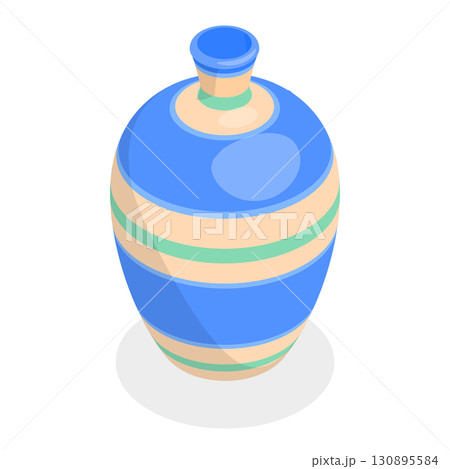3D Isometric Flat  Illustration of Pottery. Item 3 130895584