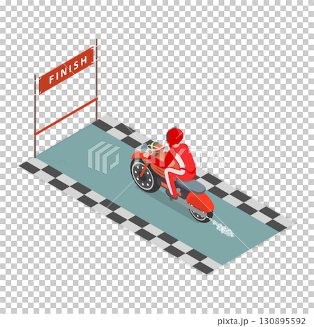 3D Isometric Flat  Illustration of Professional Car Racing. Item 3 130895592