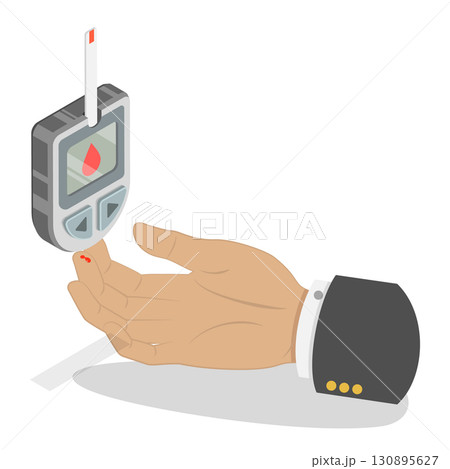 3D Isometric Flat Illustration of Diabetes Management. Item 4 3D Isometric Flat Illustration of Diabetes Management. Item 4 130895627