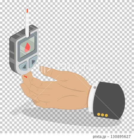 3D Isometric Flat Illustration of Diabetes Management. Item 4 3D Isometric Flat Illustration of Diabetes Management. Item 4 130895627