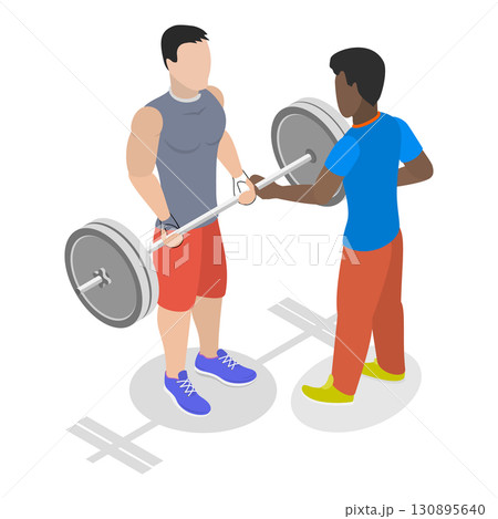 3D Isometric Flat Illustration of Healthy and Active Lifestyle. Item 1 3D Isometric Flat Illustration of Healthy and Active Lifestyle. Item 1 130895640