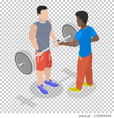 3D Isometric Flat Illustration of Healthy and Active Lifestyle. Item 1 3D Isometric Flat Illustration of Healthy and Active Lifestyle. Item 1 130895640