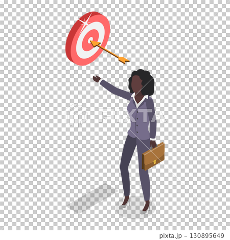 3D Isometric Flat  Illustration of Business Company Success. Item 2 130895649