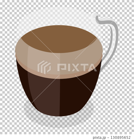 3D Isometric Flat  Set of Coffee Beverages. Item 2 130895652