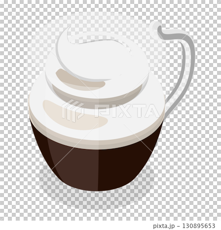 3D Isometric Flat  Set of Coffee Beverages. Item 3 130895653
