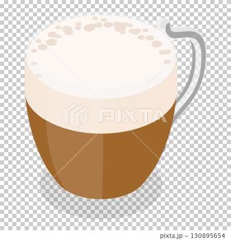 3D Isometric Flat  Set of Coffee Beverages. Item 4 130895654