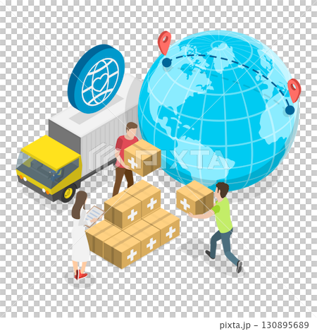 3D Isometric Flat Illustration of Community Service. Item 1 3D Isometric Flat Illustration of Community Service. Item 1 130895689