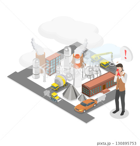 3D Isometric Flat Illustration of Ecological Problem. Item 1 3D Isometric Flat Illustration of Ecological Problem. Item 1 130895753
