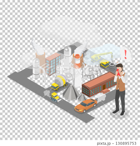 3D Isometric Flat  Illustration of Ecological Problem. Item 1 3D Isometric Flat  Illustration of Ecological Problem. Item 1 130895753
