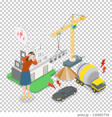3D Isometric Flat  Illustration of Ecological Problem. Item 3 130895756